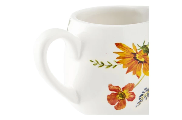 Молочник Decor de table Полевые цветы 330 мл, керамика, белый