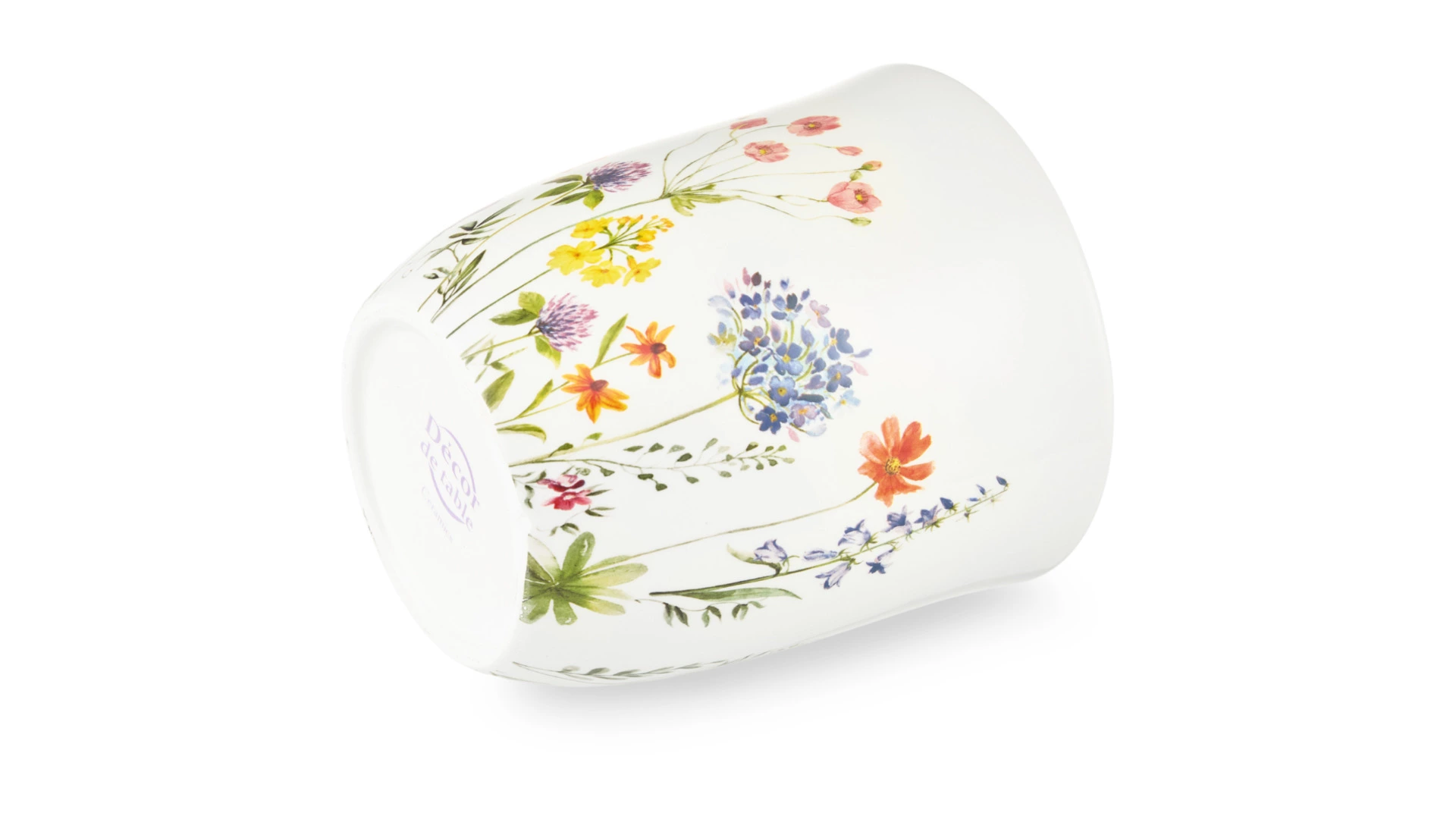 Банка для хранения Decor de table Полевые цветы 1,6 л, 14х20,5 см, керамика, белый