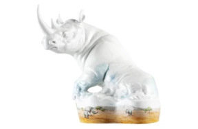 Фигурка Meissen Носорог Саванна 28 см, фарфор