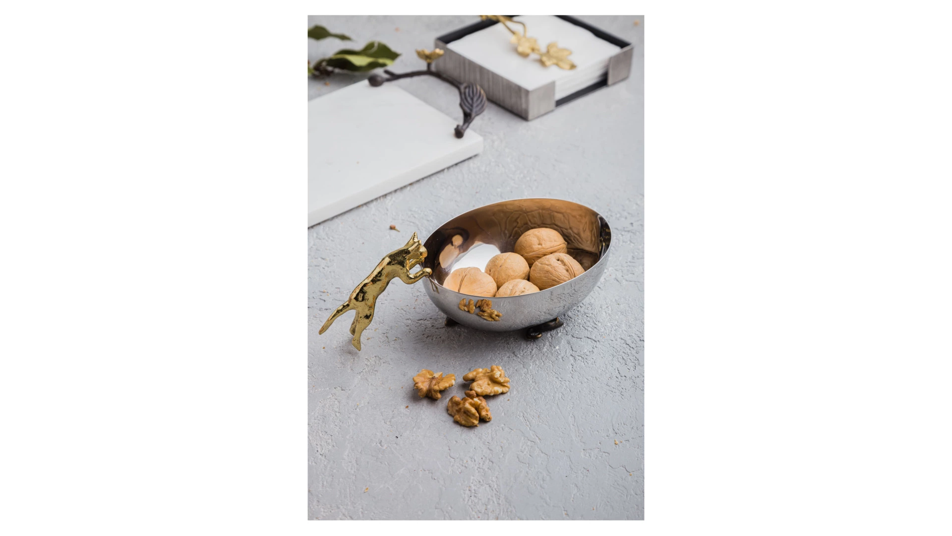 Чаша Michael Aram Кот 19 см, сталь нержавеющая