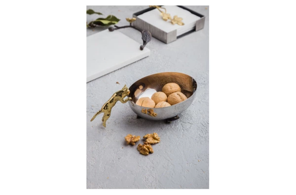 Чаша Michael Aram Кот 19 см, сталь нержавеющая