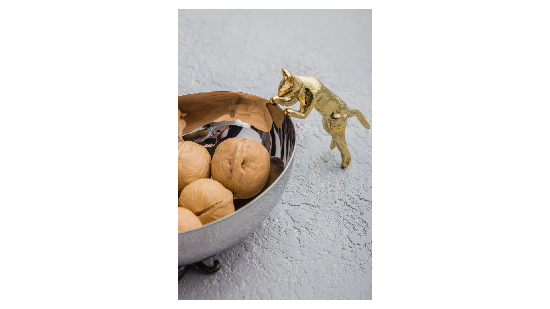 Чаша Michael Aram Кот 19 см, сталь нержавеющая