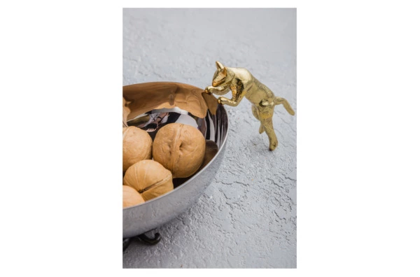 Чаша Michael Aram Кот 19 см, сталь нержавеющая