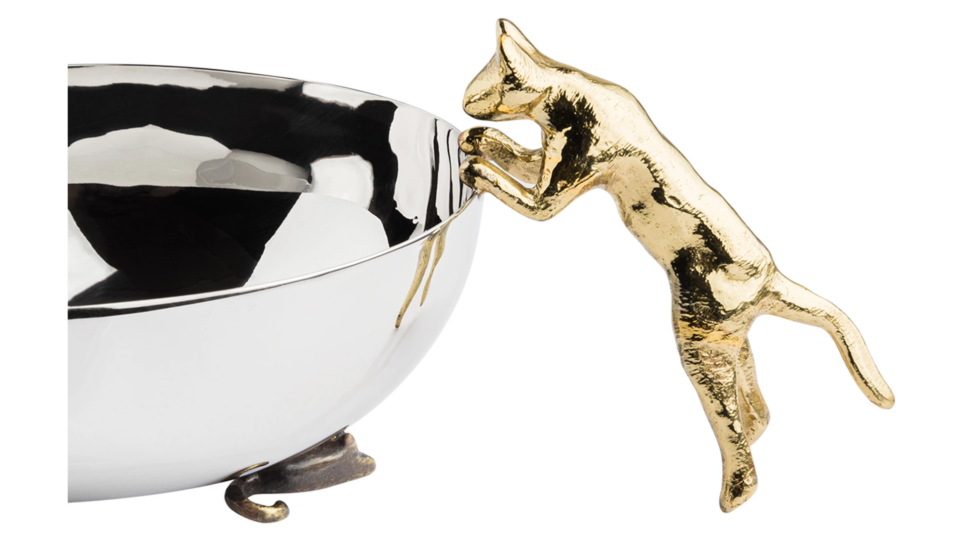 Чаша Michael Aram Кот 19 см, сталь нержавеющая