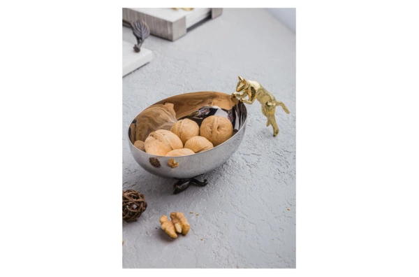 Чаша Michael Aram Кот 19 см, сталь нержавеющая