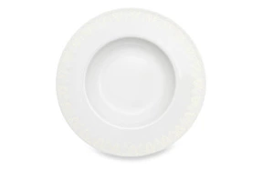 Тарелка суповая Narumi Аврора жемчуг 23 см, фарфор костяной