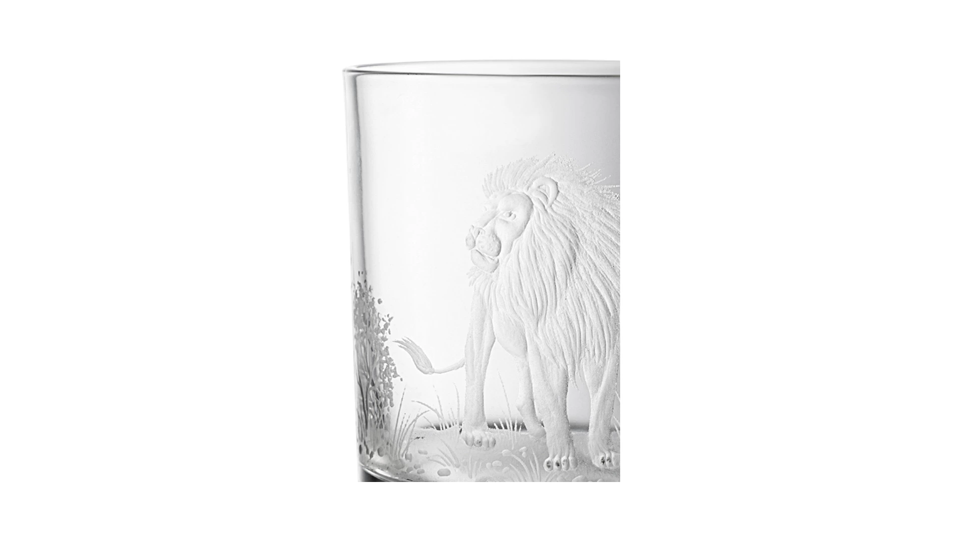 Набор стаканов для виски Decor de table Гладь Львы 330 мл, 2 шт, хрусталь