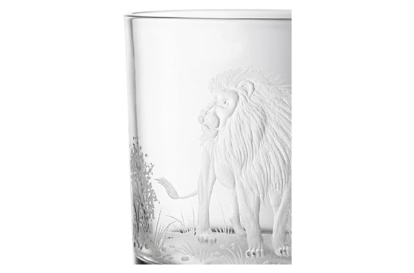 Набор стаканов для виски Decor de table Гладь Львы 330 мл, 2 шт, хрусталь