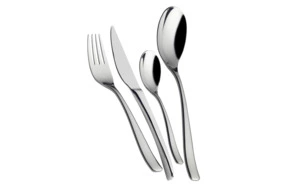 Набор столовых приборов Bugatti Amalfi на 6 персон 24 предмета, сталь нержавеющая, серый