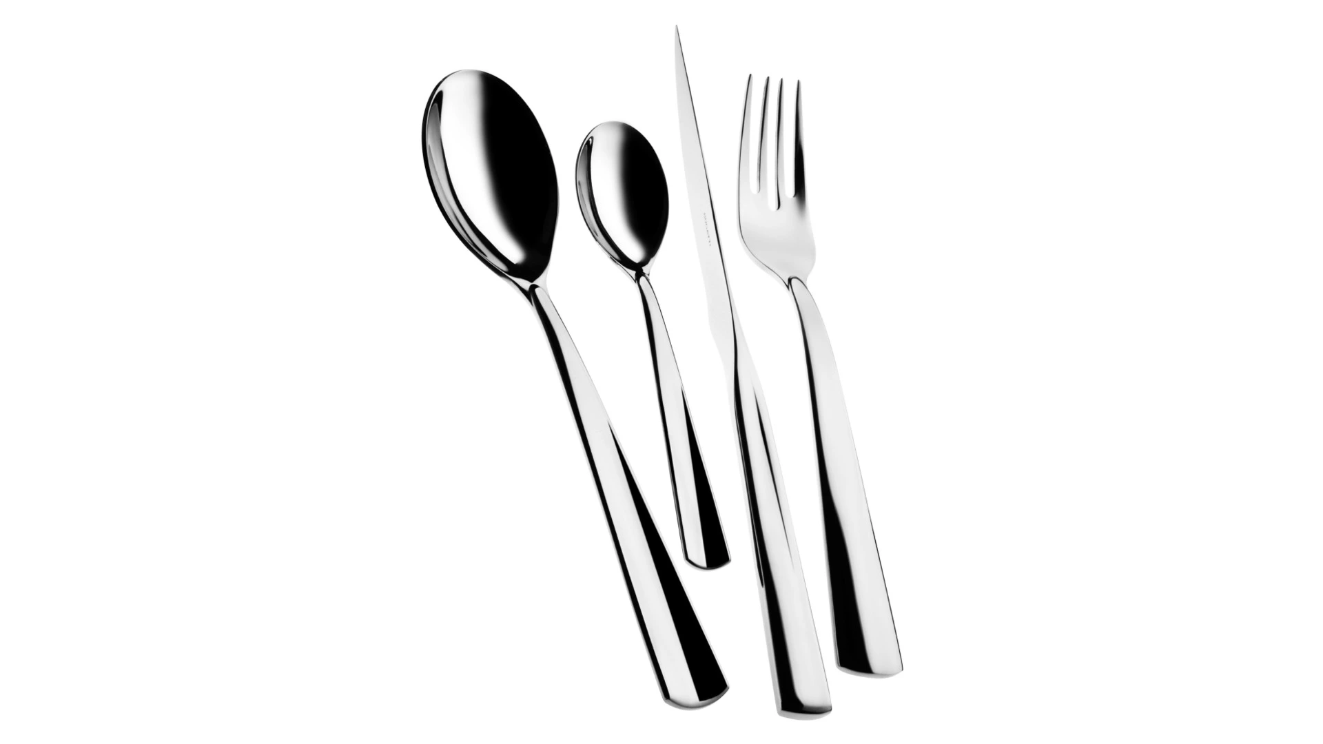 Набор столовых приборов Bugatti Caprera на 6 персон 24 предмета, сталь нержавеющая, серый