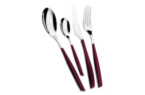 Набор столовых приборов Bugatti Glamour на 6 персон 24 предмета, сталь нержавеющая, красный
