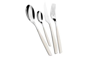 Набор столовых приборов Bugatti Glamour на 6 персон 24 предмета, сталь нержавеющая, слоновая кость