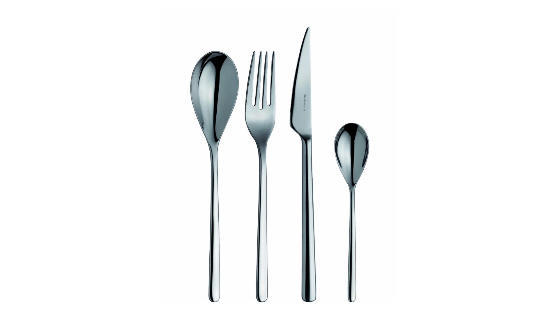 Набор столовых приборов Bugatti Sintesi на 6 персон 24 предмета, сталь нержавеющая, серый