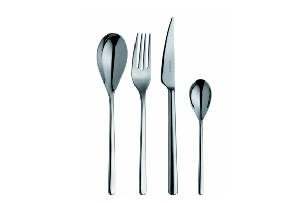 Набор столовых приборов Bugatti Sintesi на 6 персон 24 предмета, сталь нержавеющая, серый