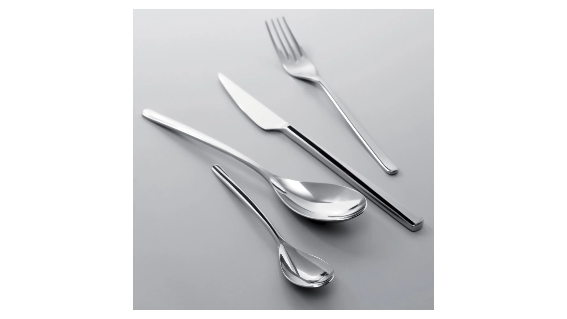 Набор столовых приборов Bugatti Sintesi на 6 персон 24 предмета, сталь нержавеющая, серый