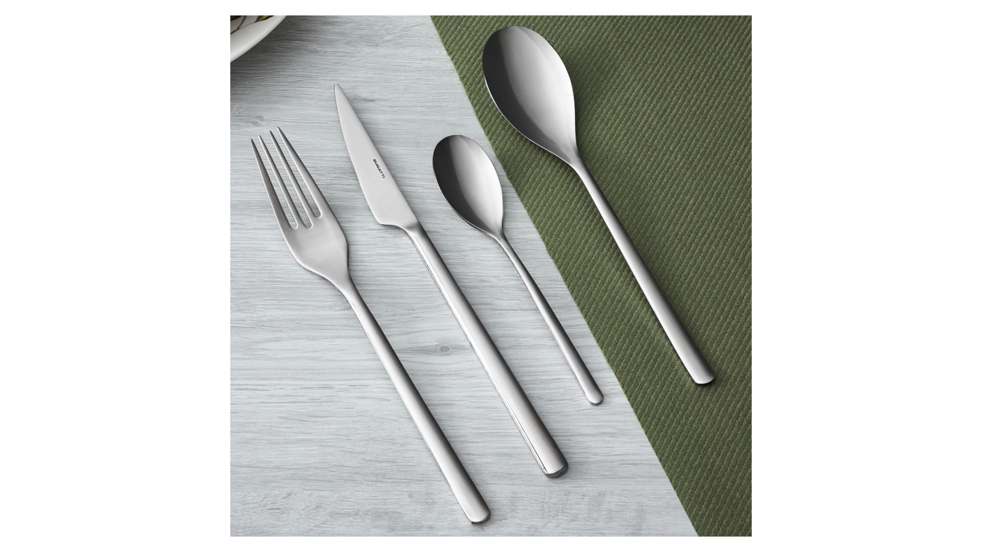 Набор столовых приборов Bugatti Sintesi на 6 персон 24 предмета, сталь нержавеющая, серый