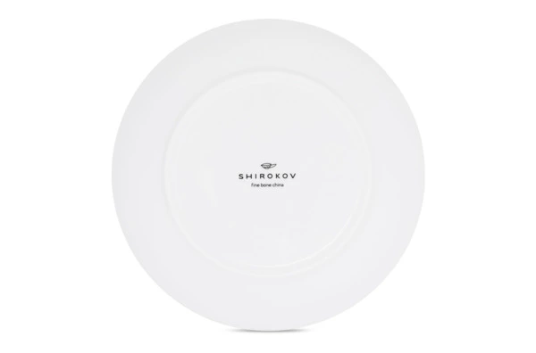 Тарелка закусочная Shirokov Скетчбук Бузина 20,5 см, фарфор костяной