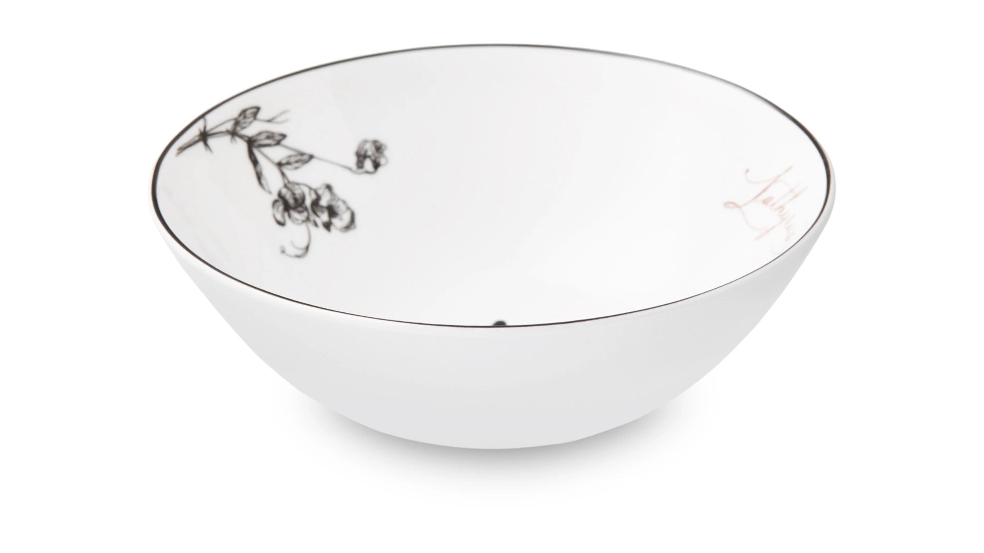 Тарелка суповая Shirokov Скетчбук Стрекоза 460 мл, фарфор костяной