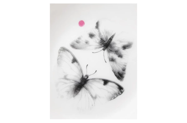 Сервиз столовый Shirokov Скетчбук Бабочки на 4 персоны, 16 предметов, фарфор костяной,  п/к