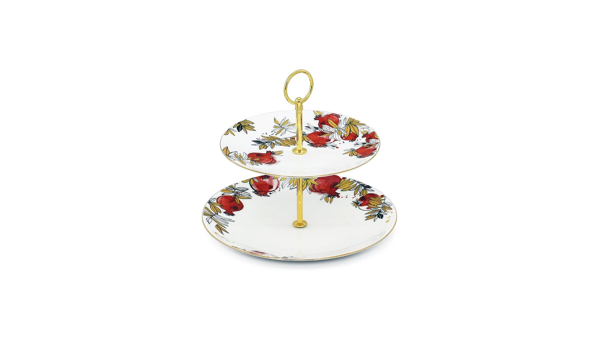 Сервиз чайный Empire Гранатовый сад на 6 персон 15 предметов, фарфор твердый