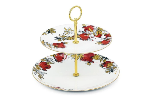 Сервиз чайный Empire Гранатовый сад на 6 персон 15 предметов, фарфор твердый