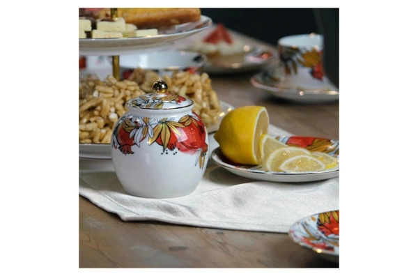 Сервиз чайный Empire Гранатовый сад на 6 персон 15 предметов, фарфор твердый