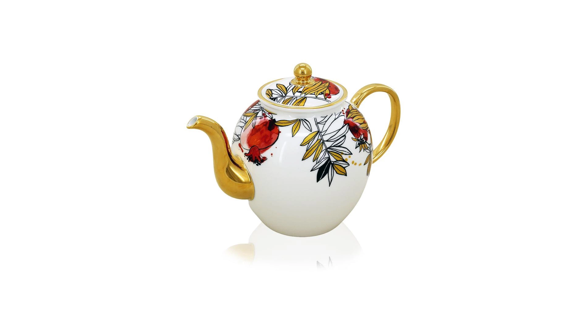 Сервиз чайный Empire Гранатовый сад на 6 персон 15 предметов, фарфор твердый