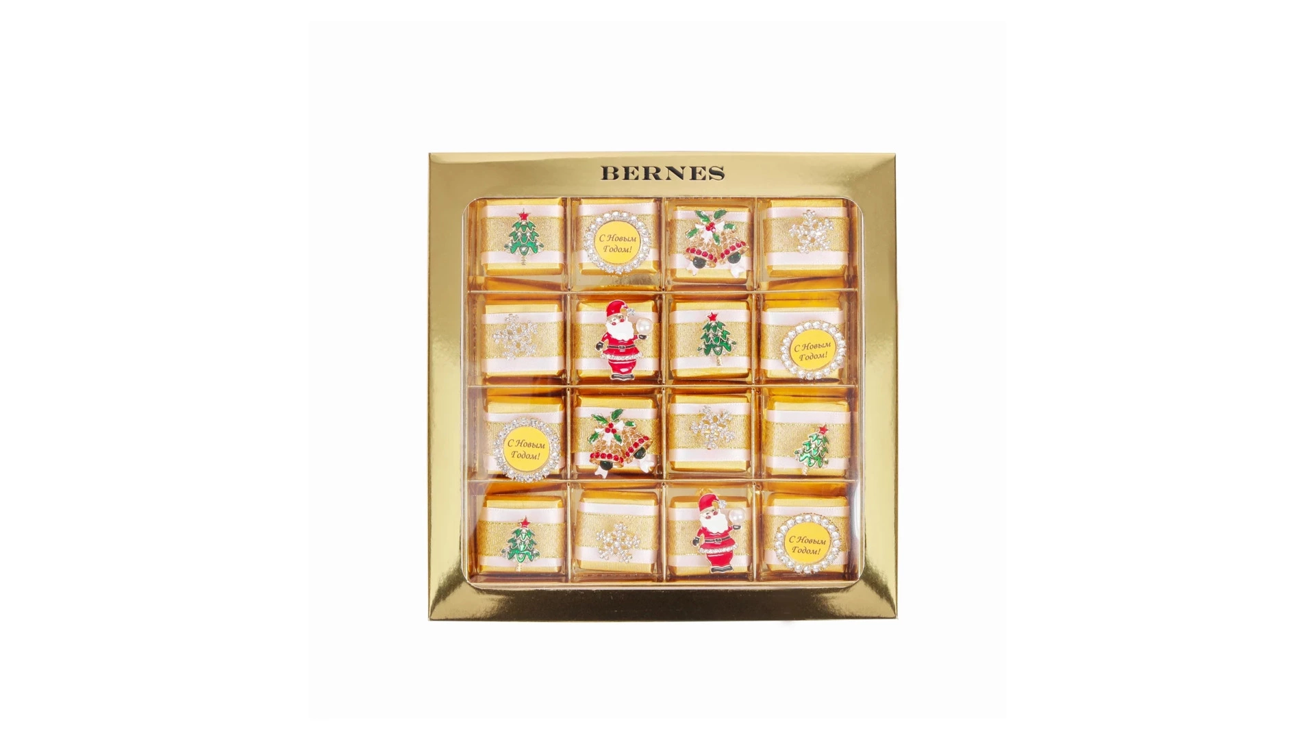 Набор конфет Bernes Брошери 16 шт, шоколад, п/к