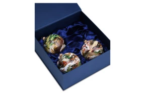 Набор елочных шаров Bartosh Золотая зима 10 см, 3шт, стекло, п/к-Sale