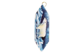 Игрушка елочная Лефортовский фарфор Конфета Мишка на севере 10,5 см, фарфор, п/к