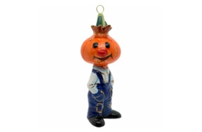 Игрушка елочная Лефортовский фарфор Луковый мальчик 12 см, фарфор, синий, п/к