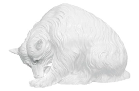 Скульптура Meissen Медведь 57х90 см, фарфор, лимитированный выпуск