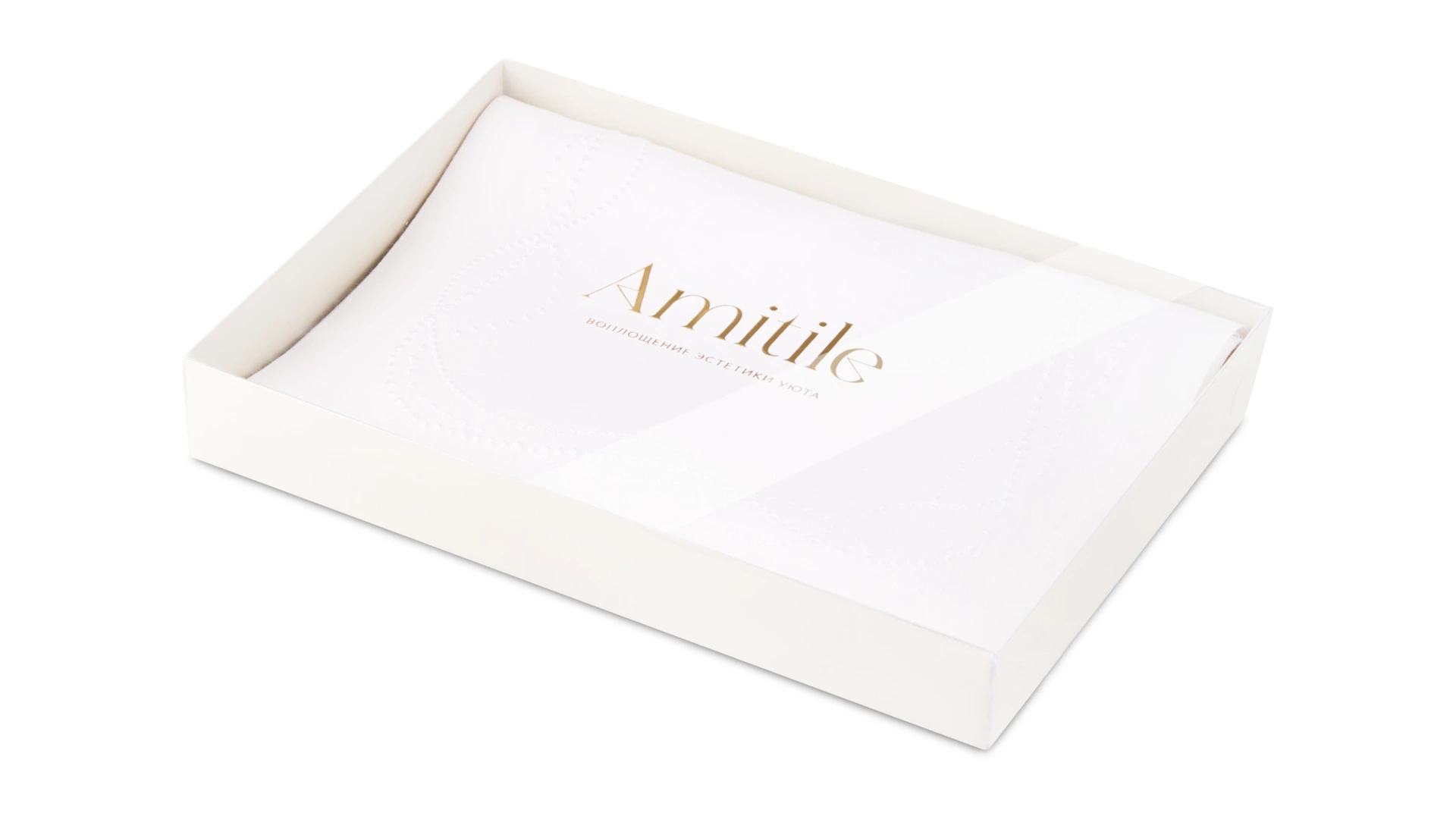 Набор салфеток сервировочных Amitile Жемчуг 35х50 см, 6 шт, лен, белый, вышивка белая, п/к