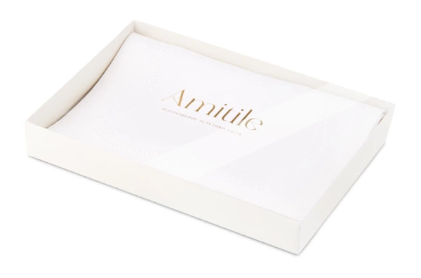 Набор салфеток сервировочных Amitile Жемчуг 35х50 см, 6 шт, лен, белый, вышивка белая, п/к