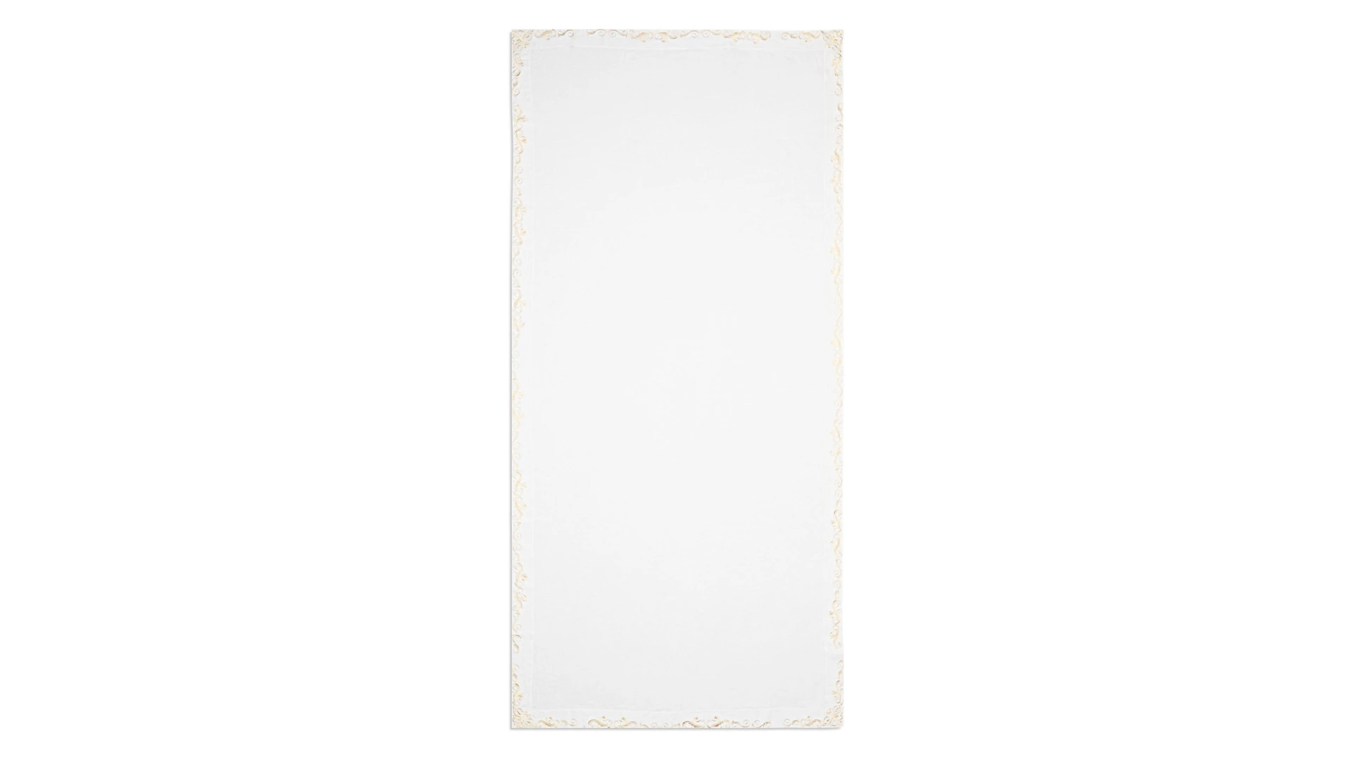 Скатерть прямоугольная вышивка экрю Amitile Версаль 170х375 см, лен, п/к