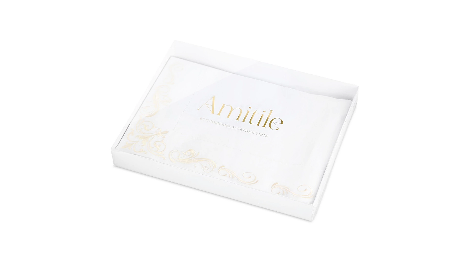 Скатерть прямоугольная вышивка экрю Amitile Версаль 170х375 см, лен, п/к