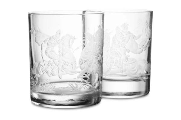 Набор стаканов для виски Decor de table Гладь Богатыри 330 мл, 2 шт, хрусталь