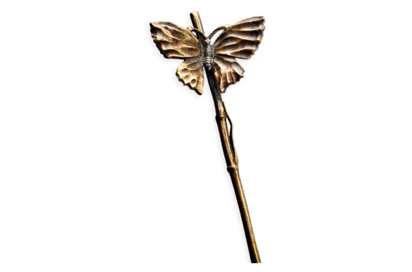 Ложка для размешивания кофе в футляре Кольчугинский мельхиор Бабочка №1, латунь