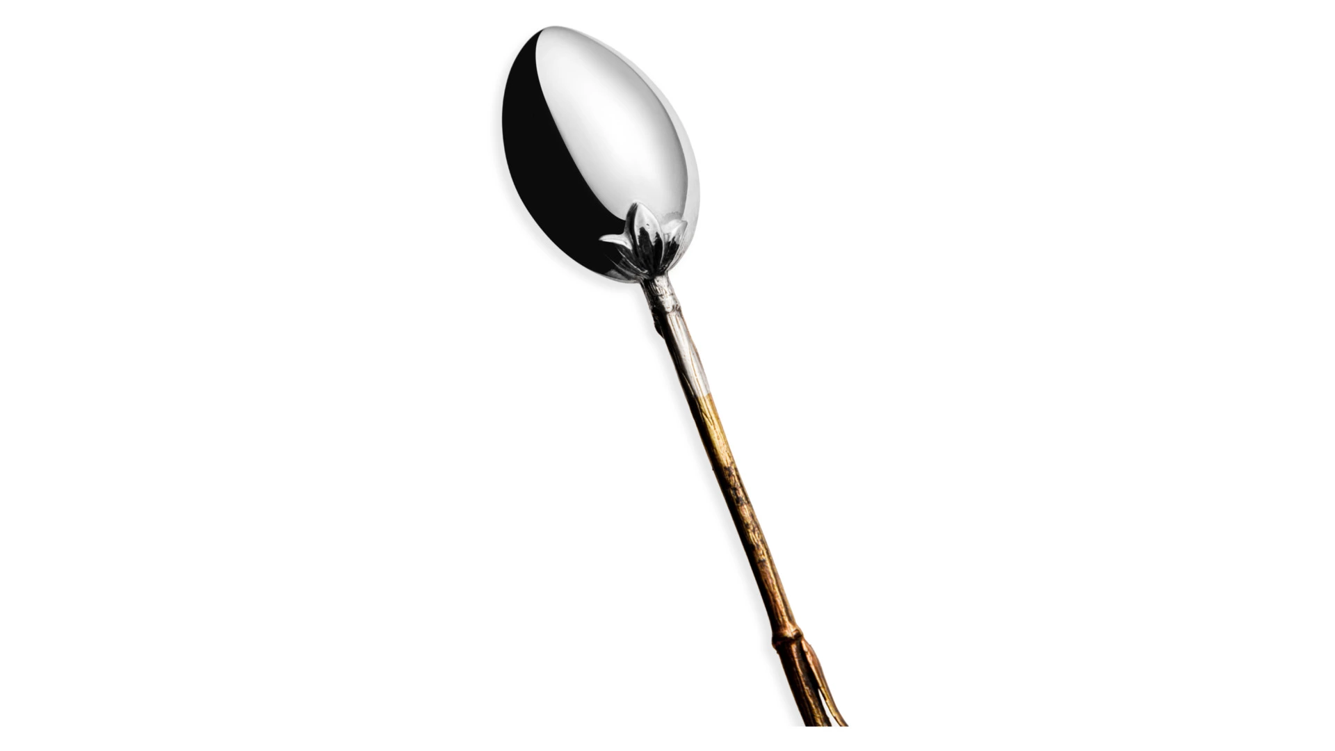 Ложка для размешивания кофе в футляре Кольчугинский мельхиор Бабочка №1, латунь