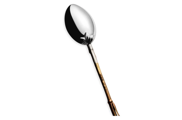 Ложка для размешивания кофе в футляре Кольчугинский мельхиор Бабочка №1, латунь