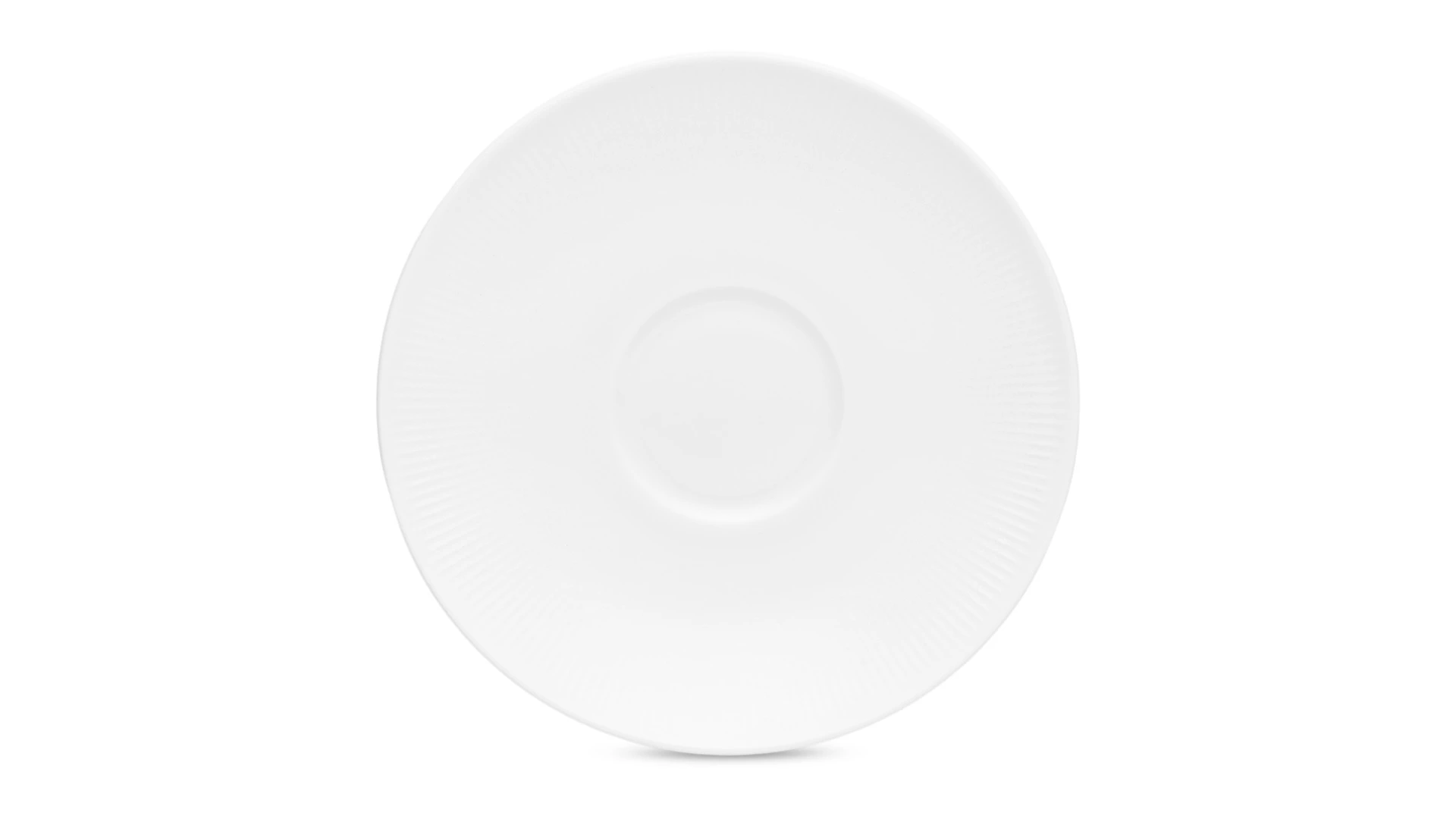 Чашка кофейная с блюдцем Decor de table Плиссе 90 мл, фарфор костяной