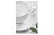 Чашка чайная с блюдцем Decor de table Плиссе 230 мл, фарфор костяной