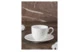Чашка чайная с блюдцем Decor de table Плиссе 230 мл, фарфор костяной