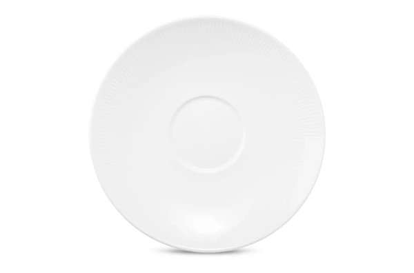 Чашка чайная с блюдцем Decor de table Плиссе 230 мл, фарфор костяной