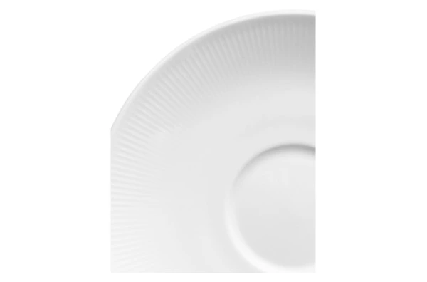 Чашка чайная с блюдцем Decor de table Плиссе 230 мл, фарфор костяной