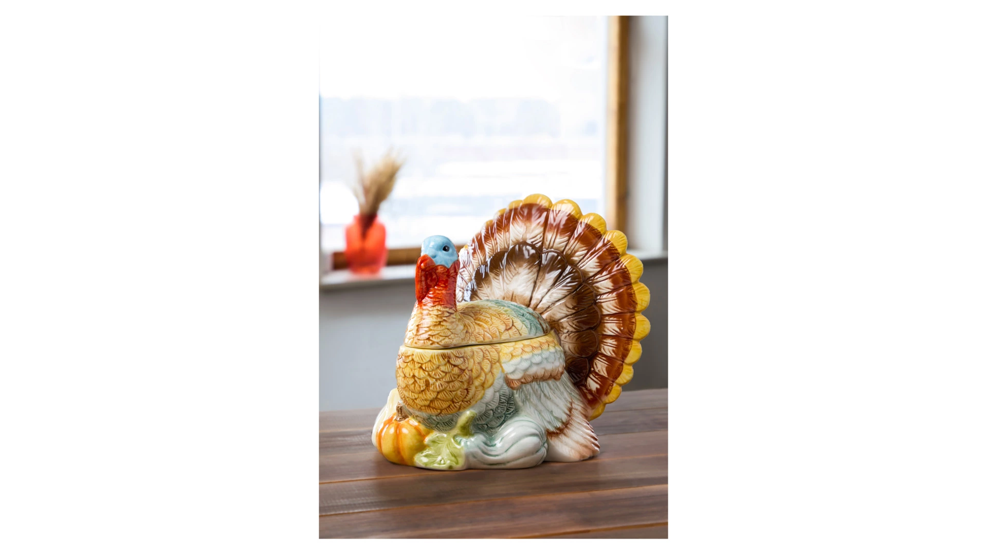 Банка с крышкой Decor de table Рождественская индюшка 23,85х23,85х25,64 см, керамика