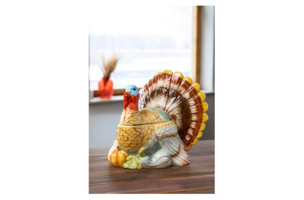 Банка с крышкой Decor de table Рождественская индюшка 23,85х23,85х25,64 см, керамика