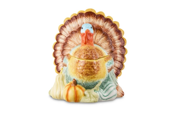 Банка с крышкой Decor de table Рождественская индюшка 23,85х23,85х25,64 см, керамика