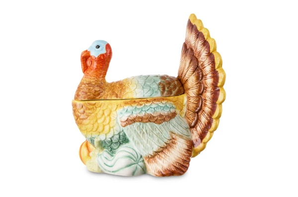 Банка с крышкой Decor de table Рождественская индюшка 23,85х23,85х25,64 см, керамика