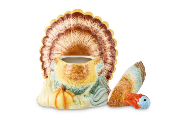 Банка с крышкой Decor de table Рождественская индюшка 23,85х23,85х25,64 см, керамика